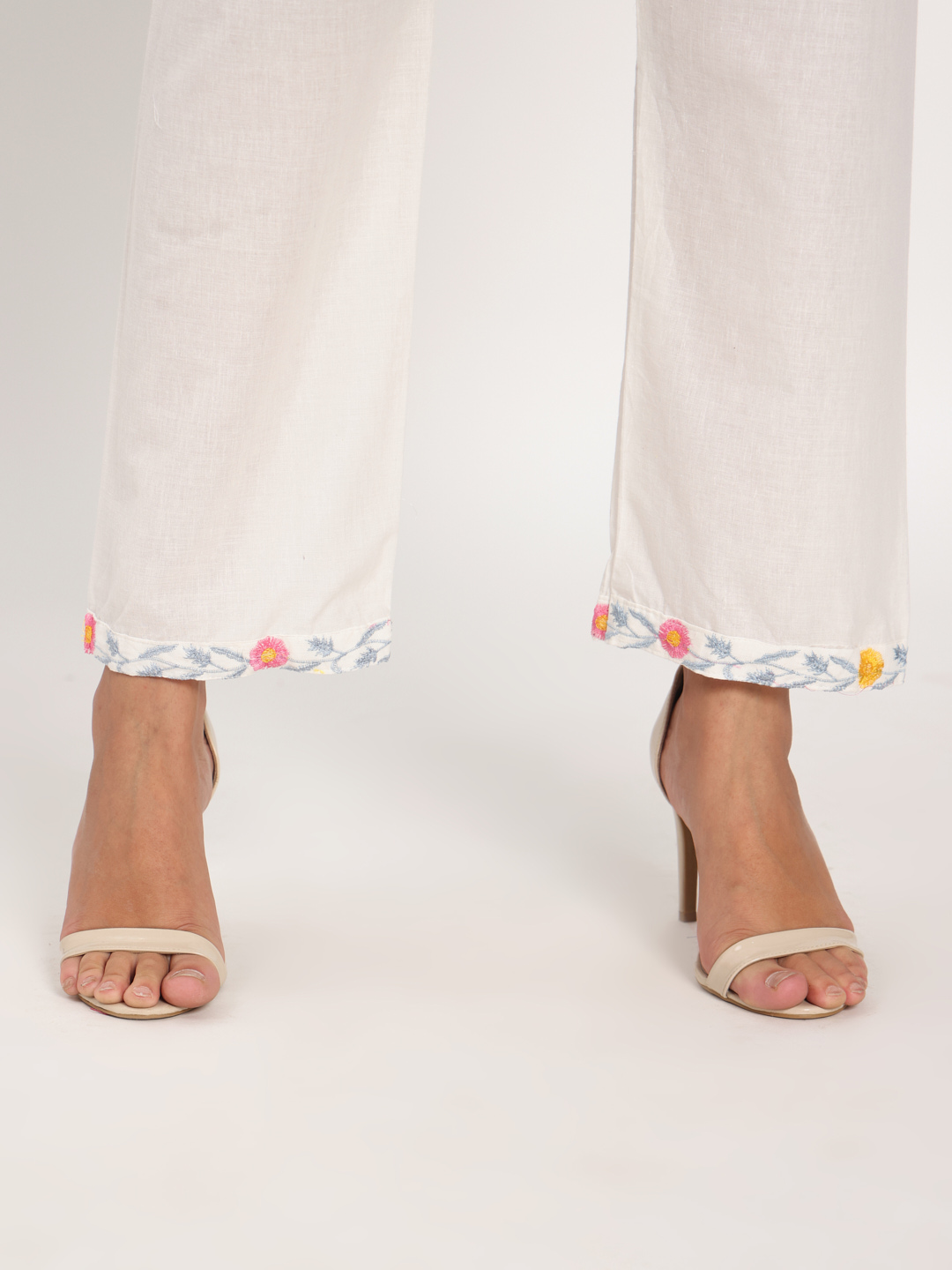 Moonlit Floral Cotton Kurti Set - Image 7