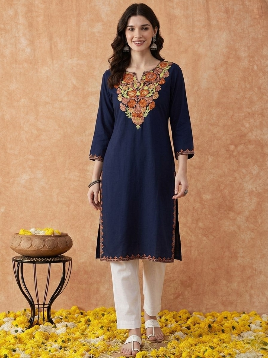 Royal Blue Kurti for Women - Image 2