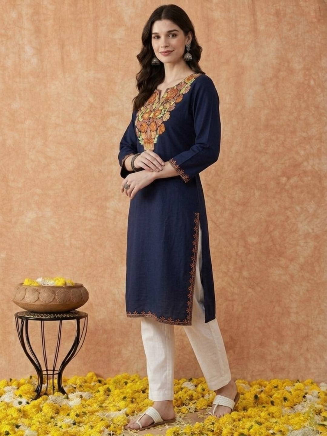 Royal Blue Kurti for Women - Image 3
