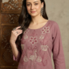 Mauve pure cotton cord set