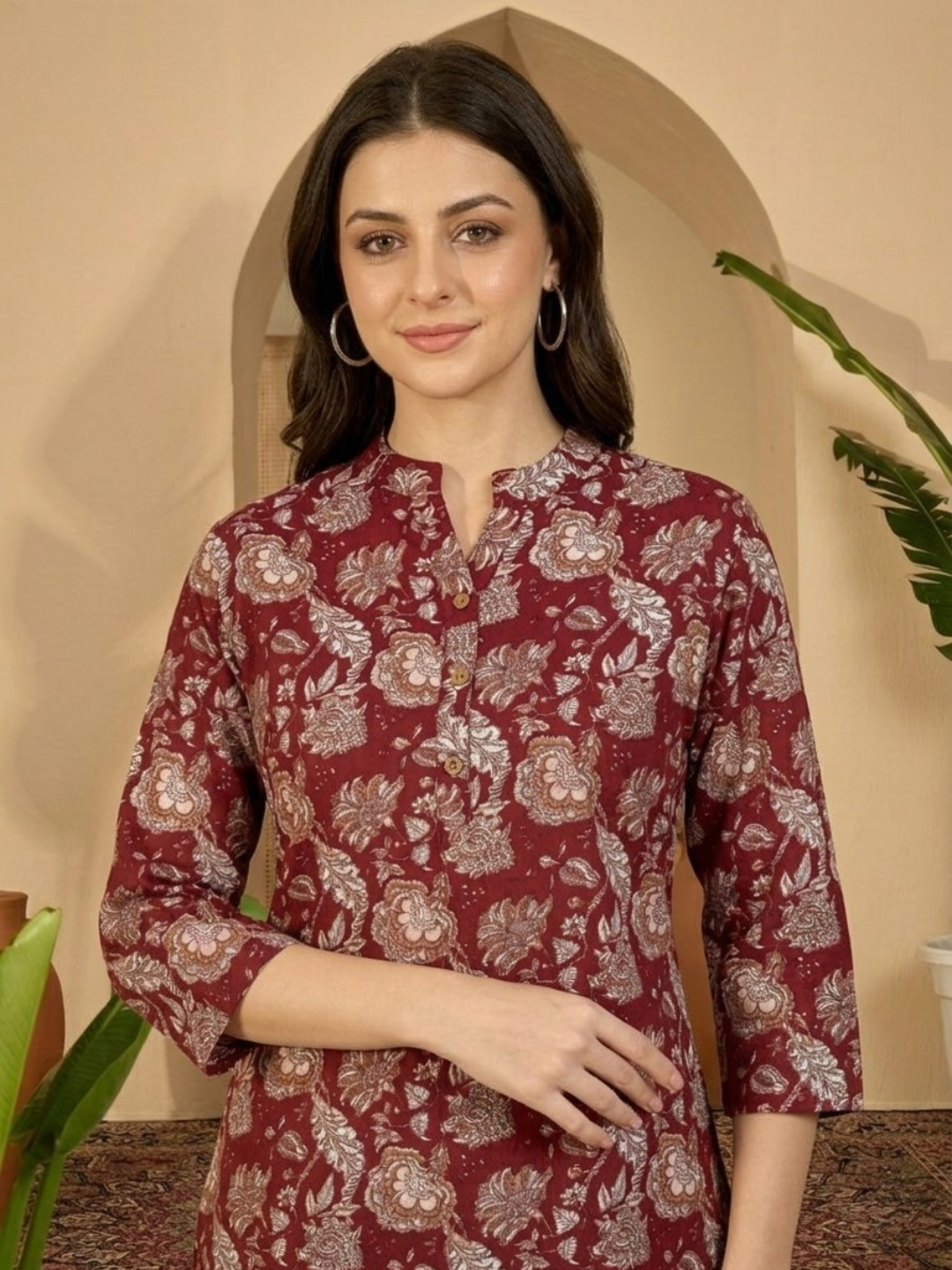 Vine Pure Cotton Short Kurti