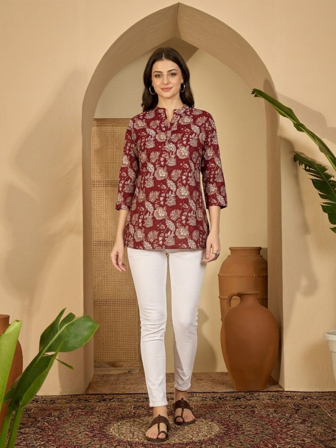 Vine Pure Cotton Short Kurti - Image 3