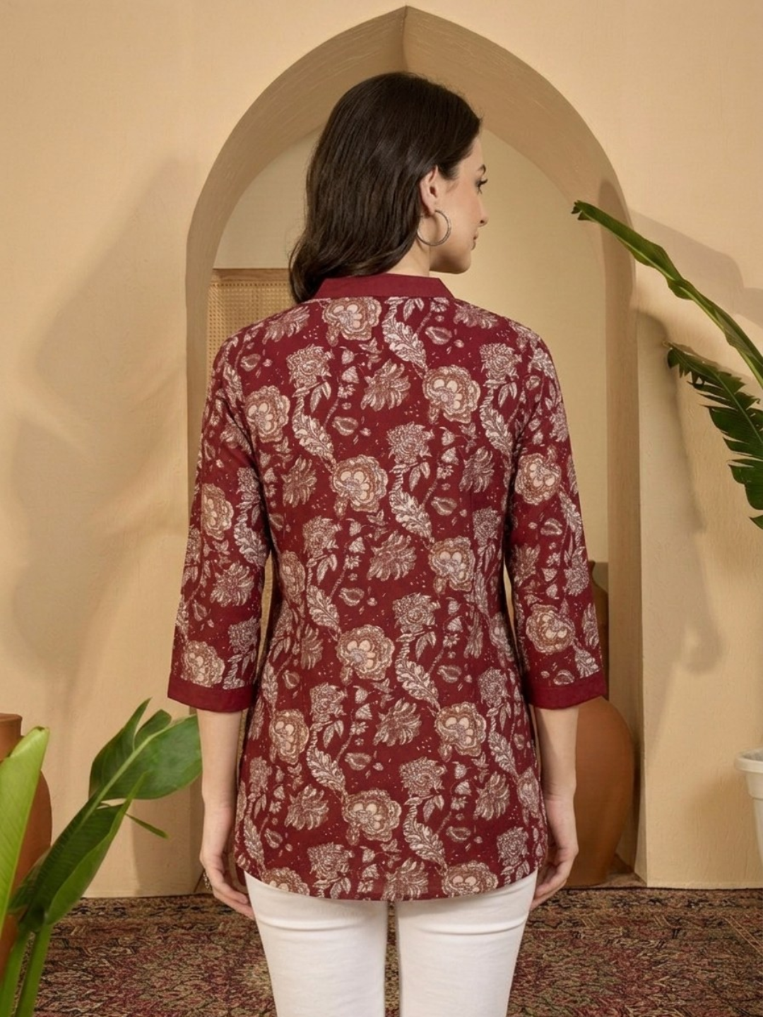 Vine Pure Cotton Short Kurti - Image 4