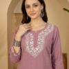 Mauve Cotton Short Kurti