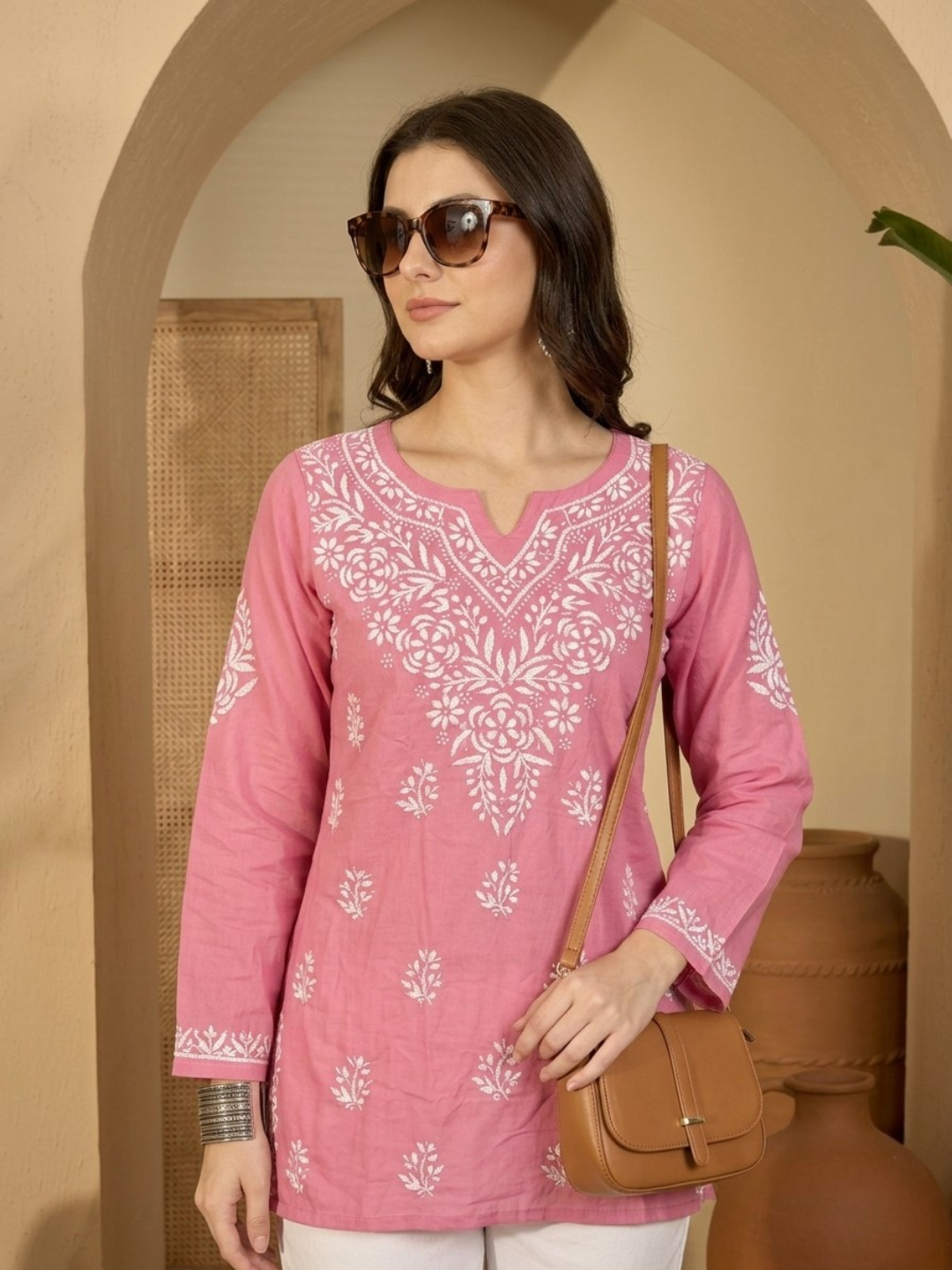 Pink Grace Ethnic Kurti - Image 2